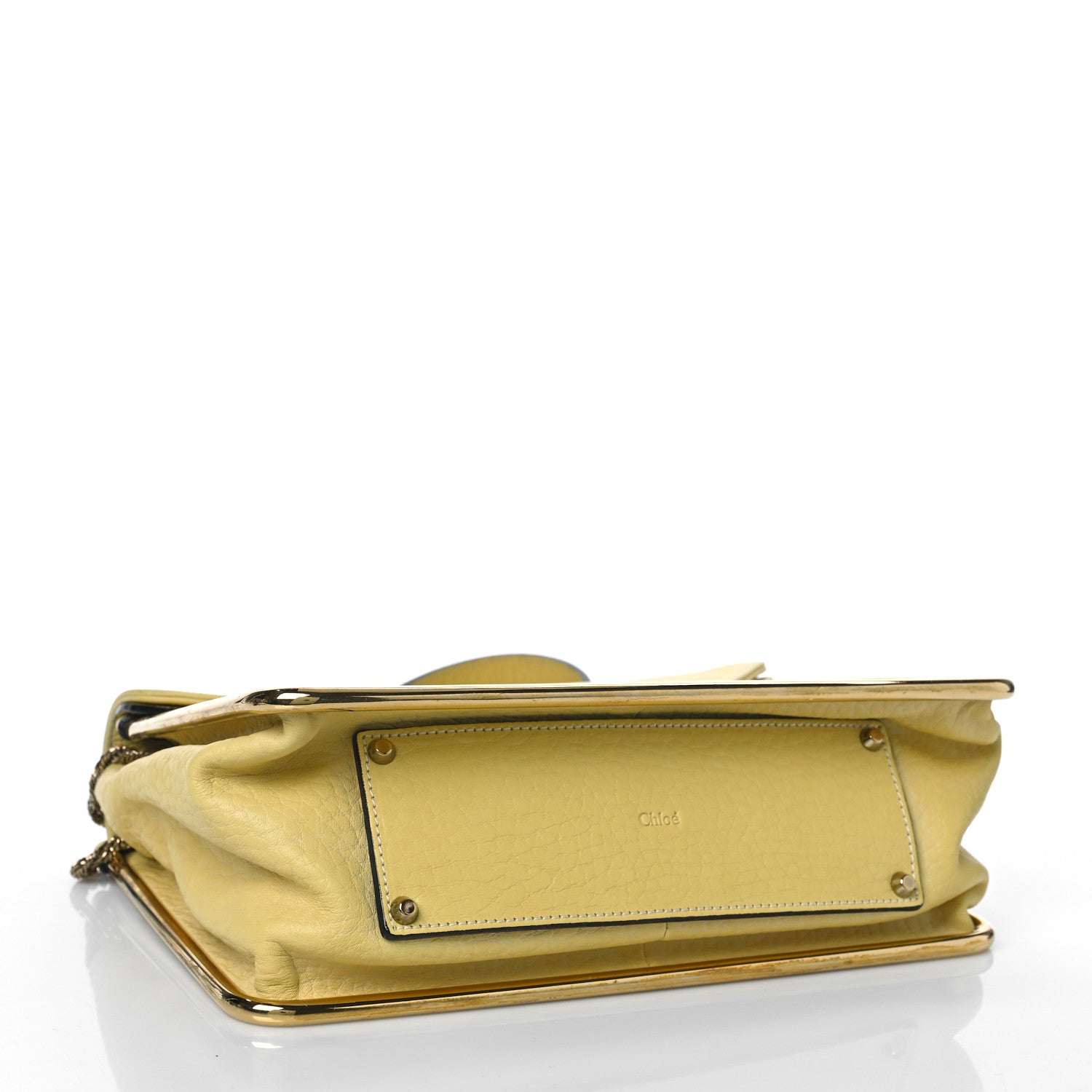 Chloe Grained Calfskin Medium Sally Flap Bag Yellow 5 of 13