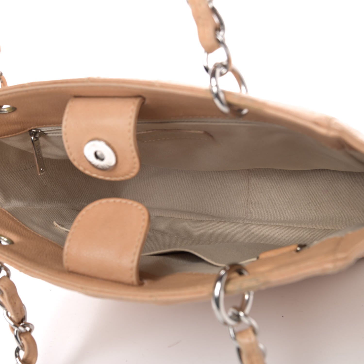 Chanel Caviar Quilted Petit Shopping Tote PST Beige Clair 4 of 4