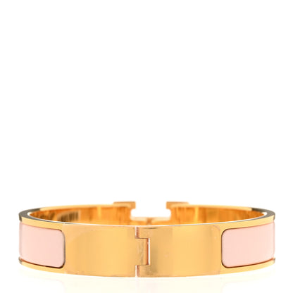Hermes Enamel Narrow Clic Clac H Bracelet PM Rose Candeur 3 of 5
