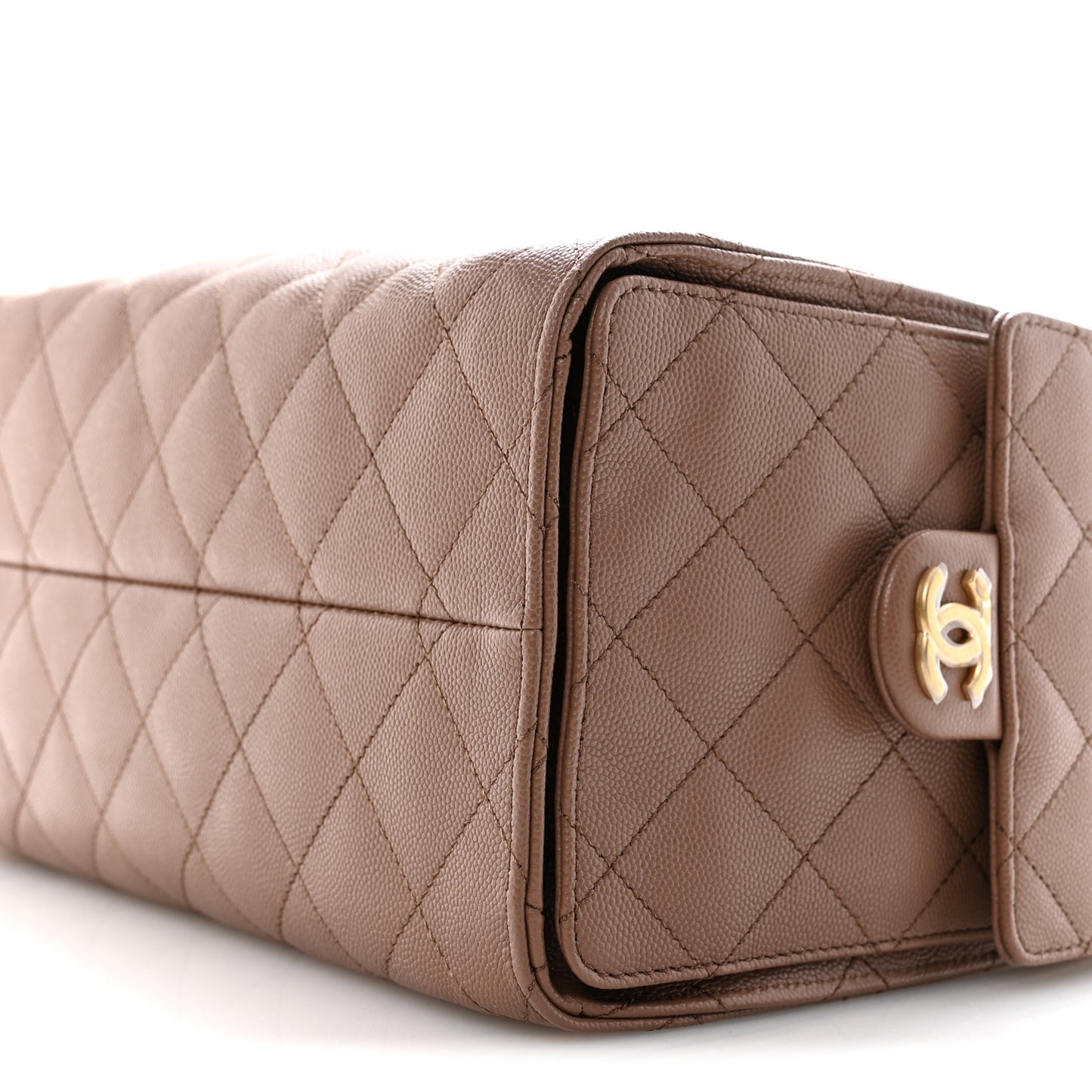 Caviar Quilted Small Chanel 25 Handbag Brown