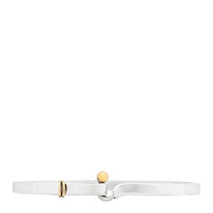 Tiffany Sterling Silver 18K Yellow Gold Hook Eye Bangle Bracelet 1 of 3