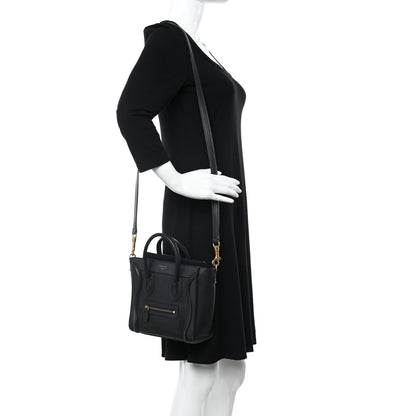 Celine Smooth Calfskin Nano Luggage Black 2 of 17