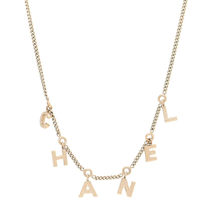 Chanel Logo Necklace Gold 1 of 5