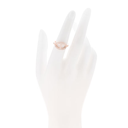 Hermes 18K Rose Gold Diamond MM Chaine d'Ancre Contour Ring 53 6.25 2 of 6