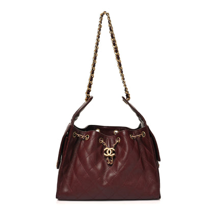 Chanel Caviar Quilted Small Chanel 25 Handbag Burgundy 1 of 12