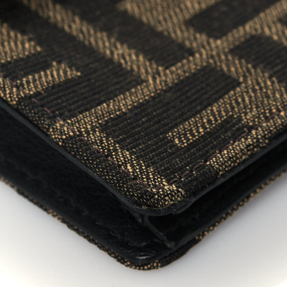 Fendi Recycled Fabric Jacquard Vitello Grace FF 1974 Baguette Belt Pouch Tobacco Moro Black 4 of 12
