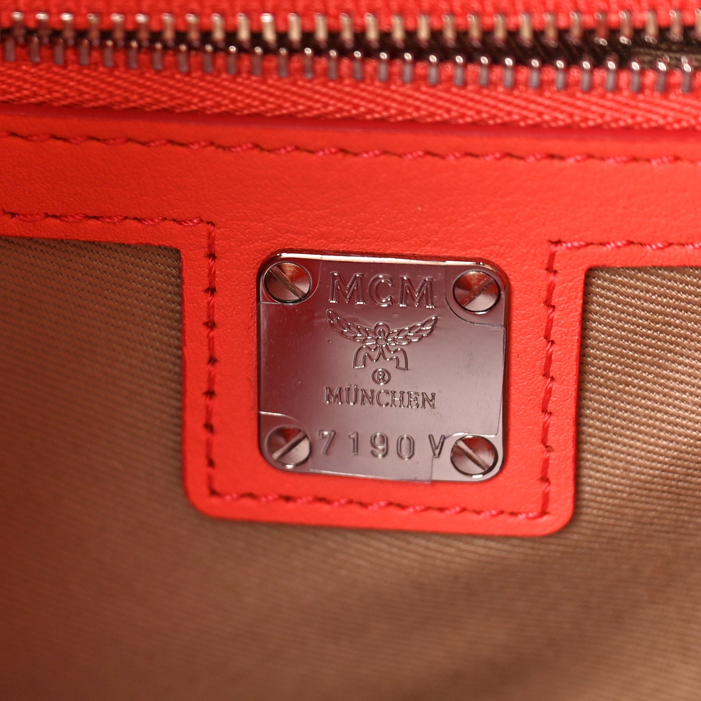 Calfskin Ottomar Monogram Essential Small Backpack Hot Coral