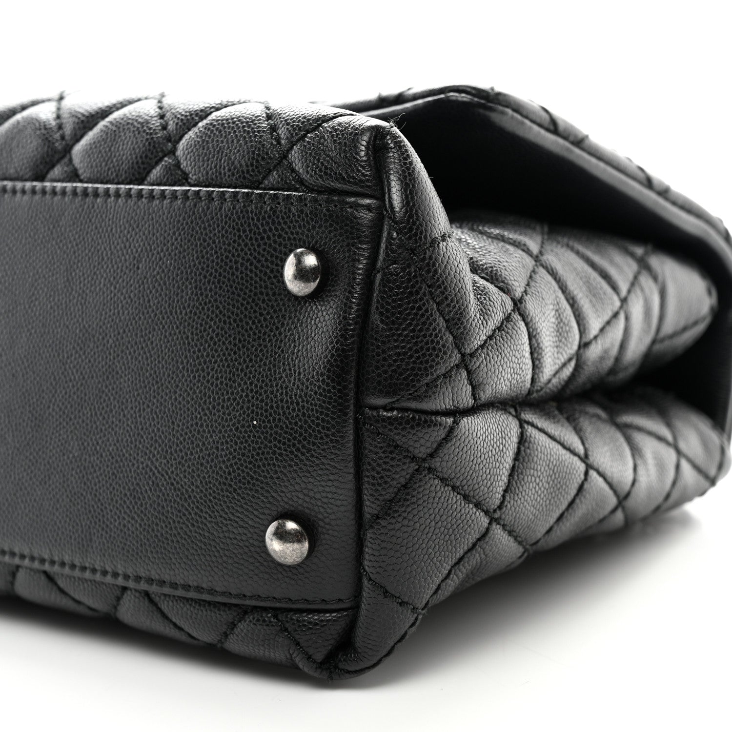 Chanel Caviar Quilted Small Coco Handle Flap Black 10 of 12