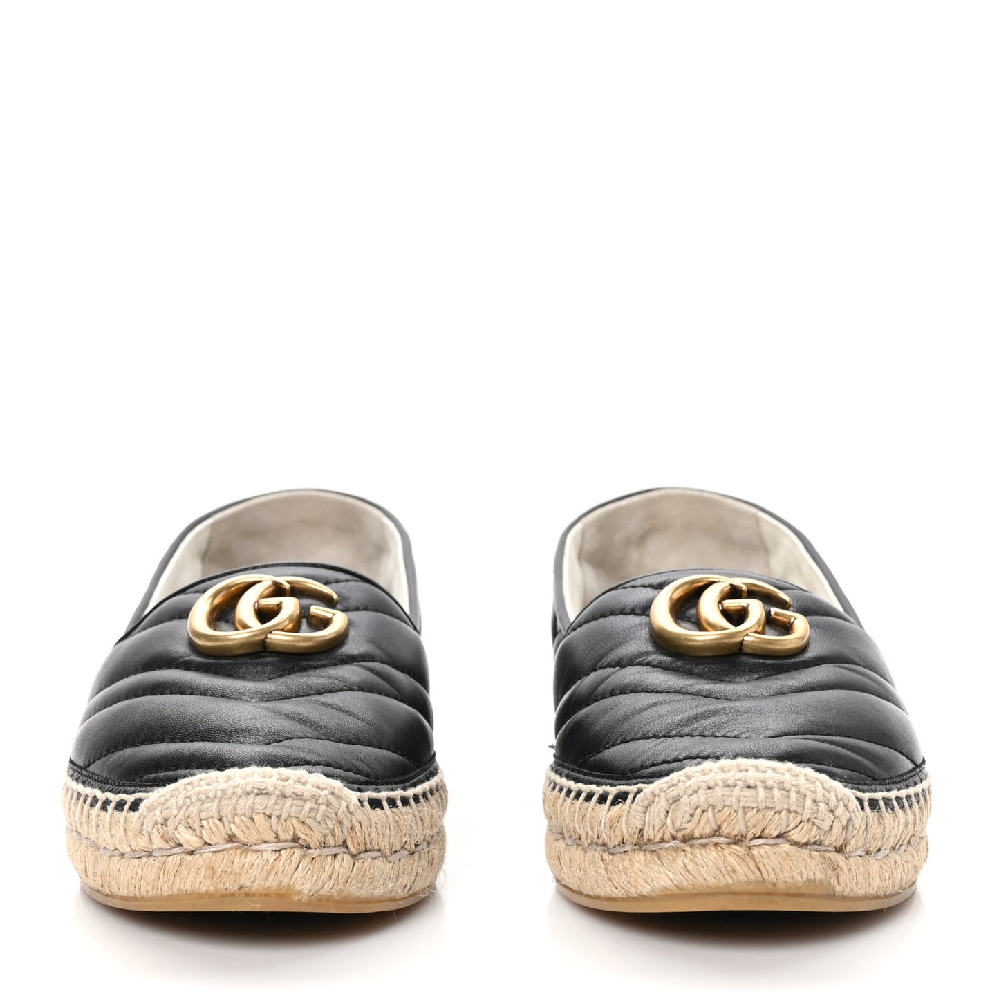 Nappa Matelasse GG Marmont Espadrilles 37 Black