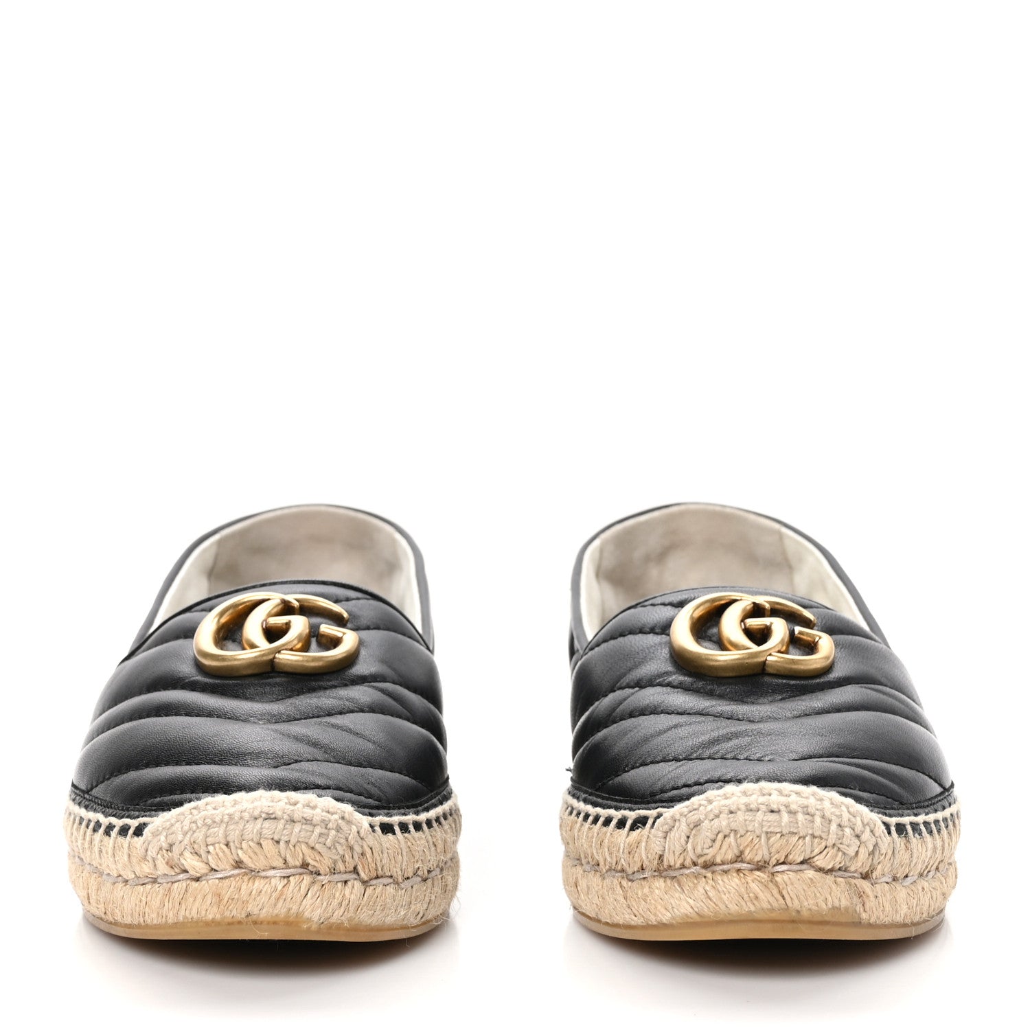 Gucci Nappa Matelasse GG Marmont Espadrilles 37 Black 2 of 9