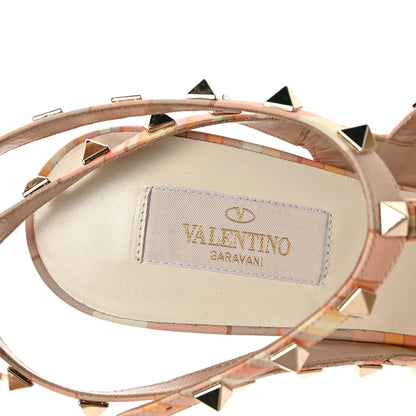 Valentino Garavani Nappa Native Couture 1975 Rockstud Ankle Strap 100mm Pumps 40 Mandarin Sorbet 7 of 8