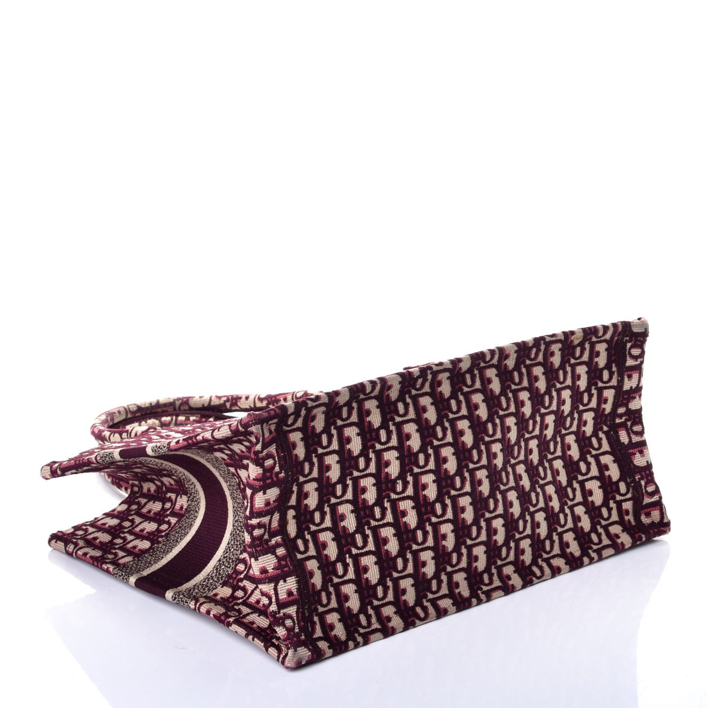 Oblique Medium Book Tote Burgundy Multicolor