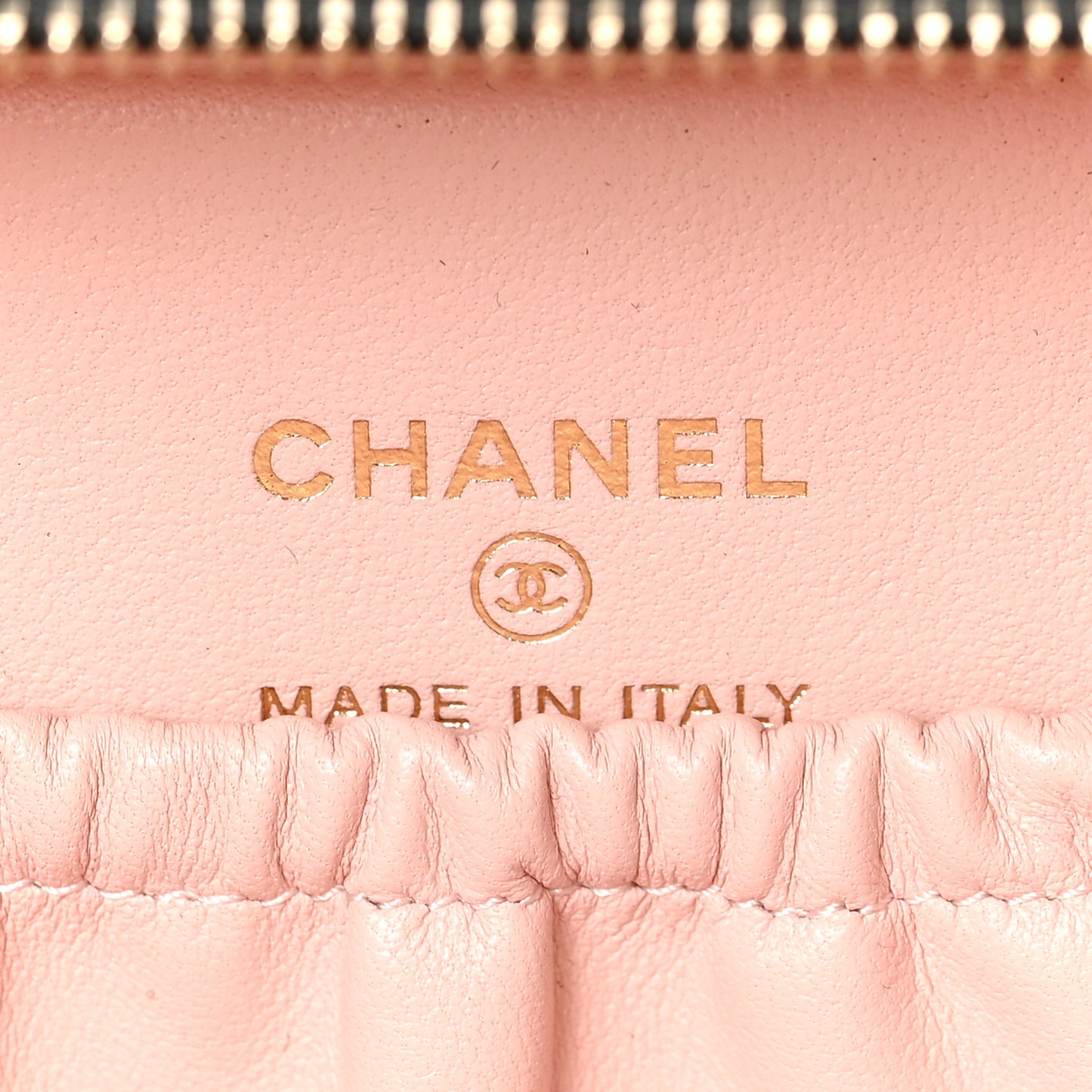 Patent Quilted Top Handle Small Vanity Case Black