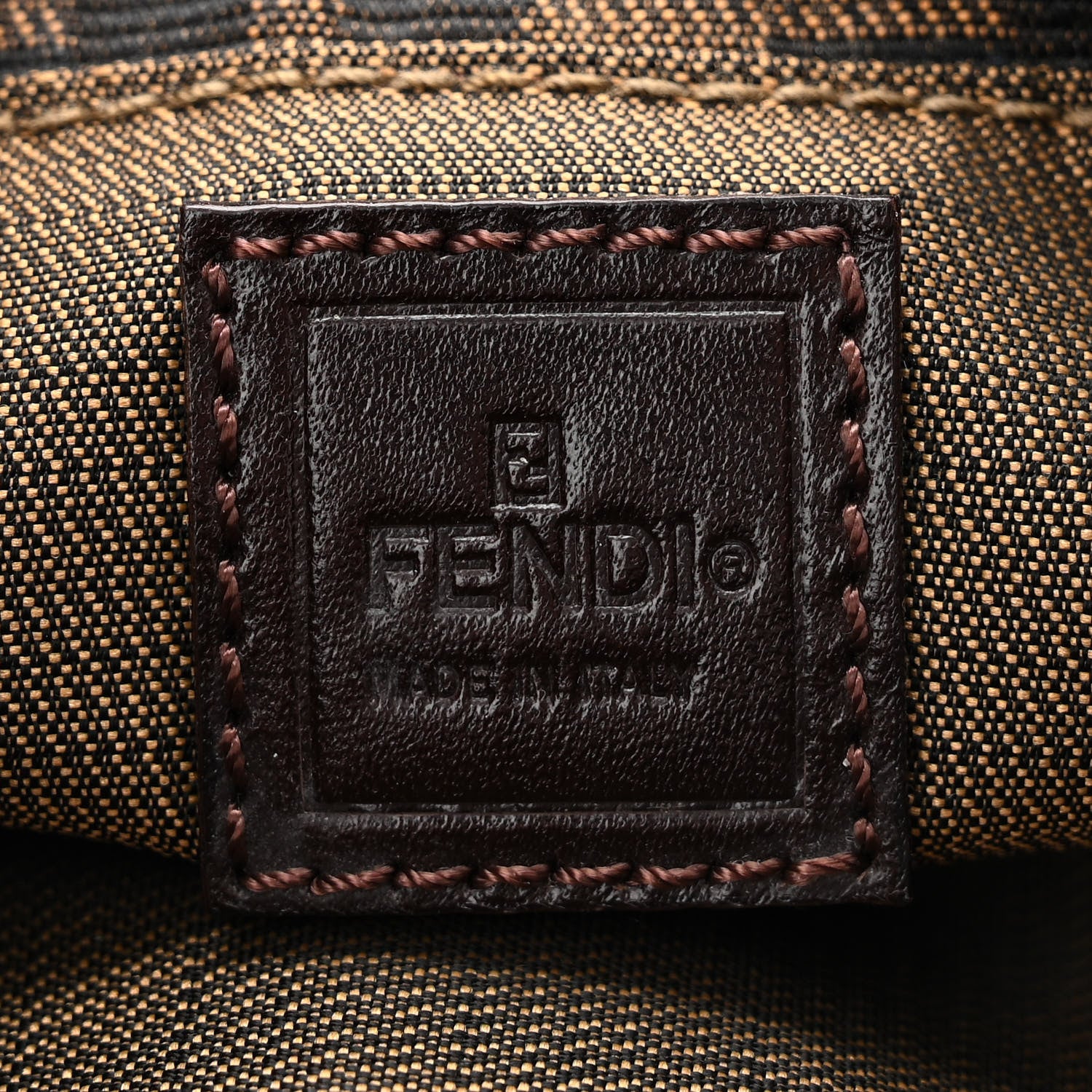 Fendi Zucca Mini Half Moon Baguette Tobacco 6 of 9