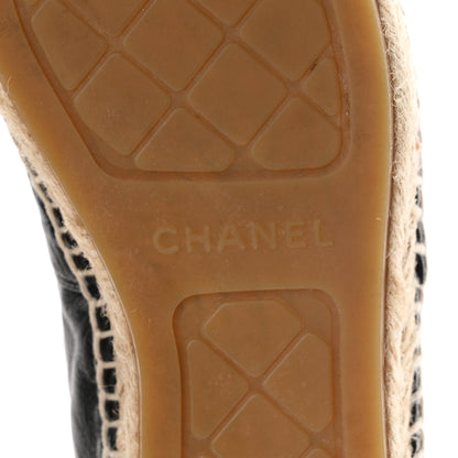 Chanel Lambskin CC Espadrilles 38 Black 7 of 11