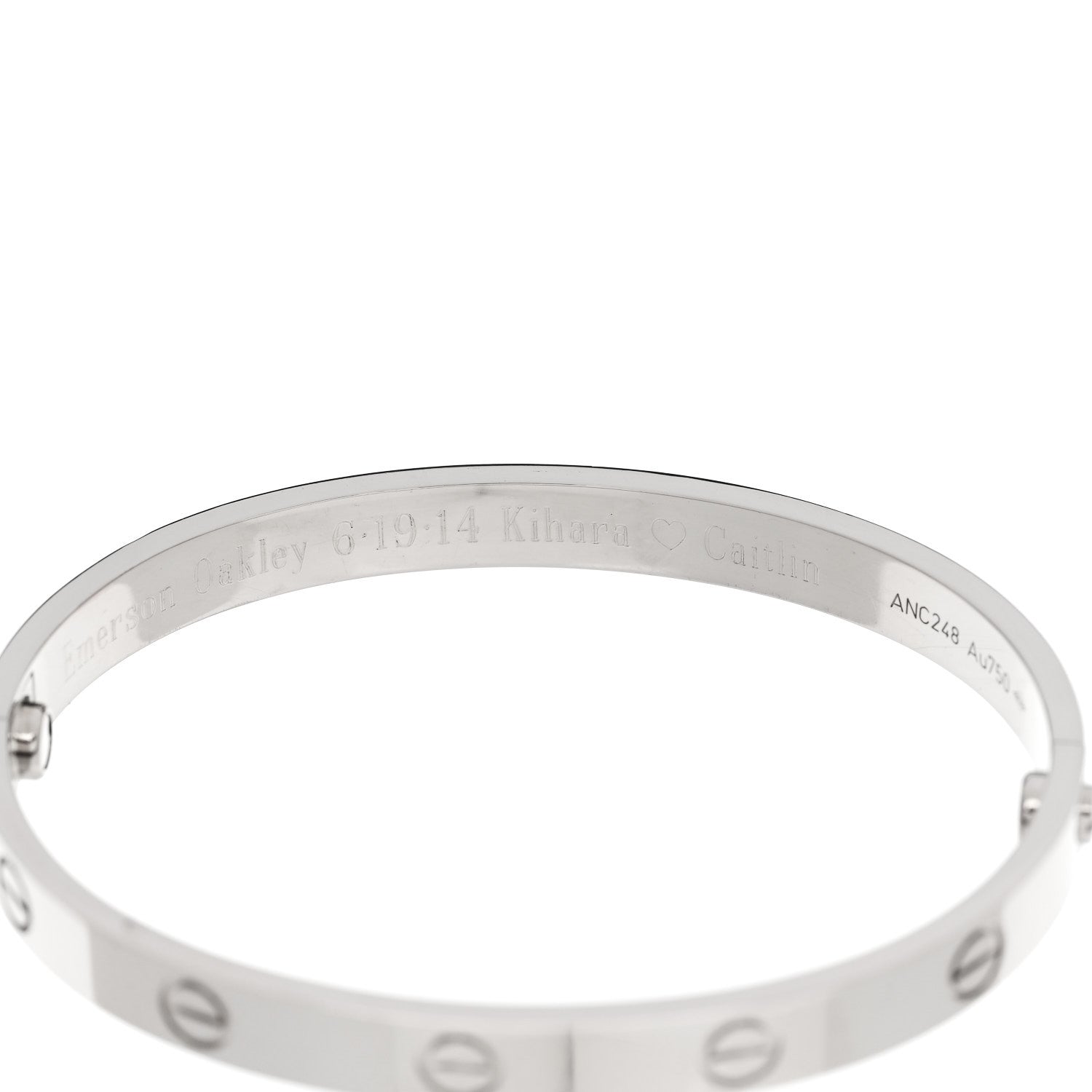 Cartier 18K White Gold LOVE Bracelet 17 6 of 8