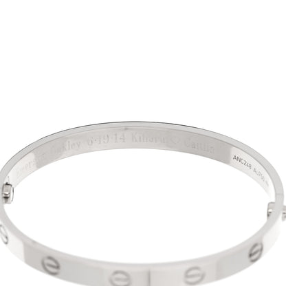 Cartier 18K White Gold LOVE Bracelet 17 6 of 8