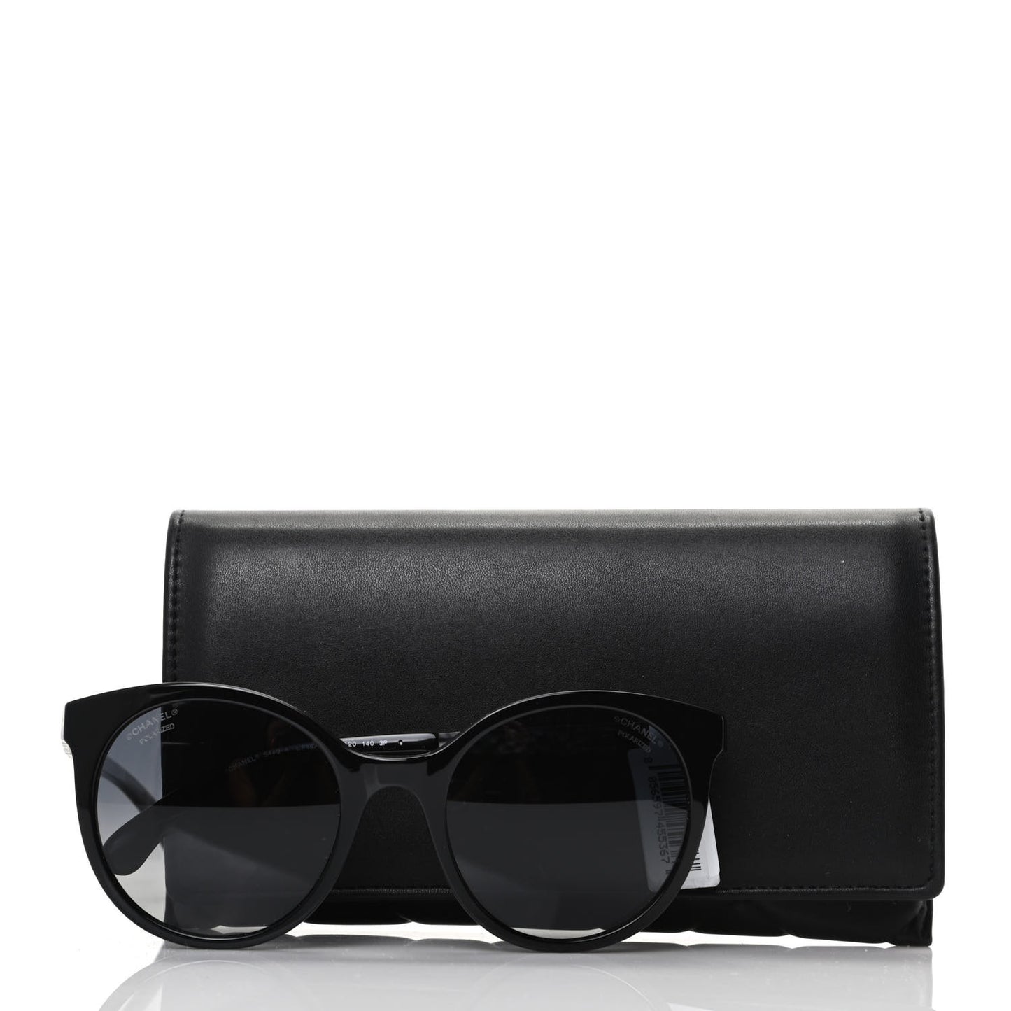 Acetate Metal Polarized Pantos Sunglasses 5440-A Black
