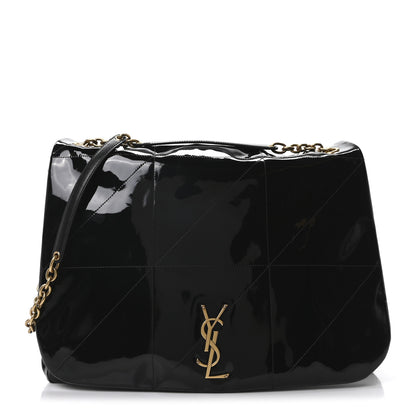 Saint Laurent Patent Matelasse Monogram Large Jamie 4.3 Black 1 of 9