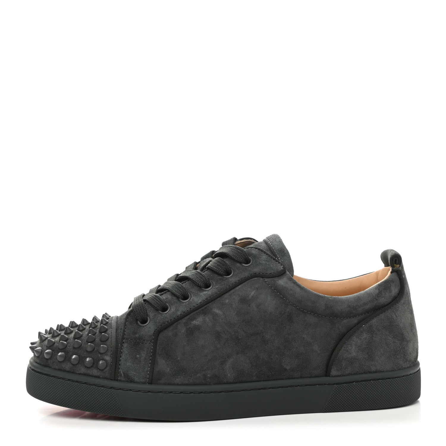 Christian Louboutin Suede Calfskin Mens Louis Junior Spikes Orlato Flat Sneakers 42 Tsar 1 of 10