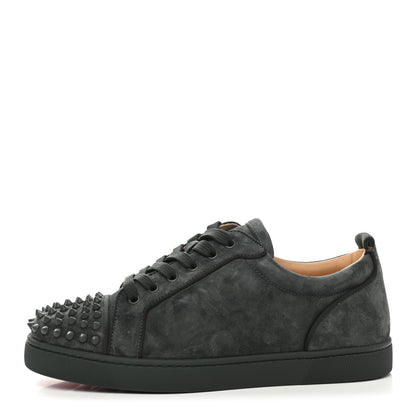 Christian Louboutin Suede Calfskin Mens Louis Junior Spikes Orlato Flat Sneakers 42 Tsar 1 of 10