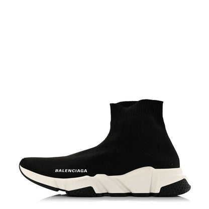 Balenciaga Knit Womens Speed Sneakers 39 Black White 1 of 10