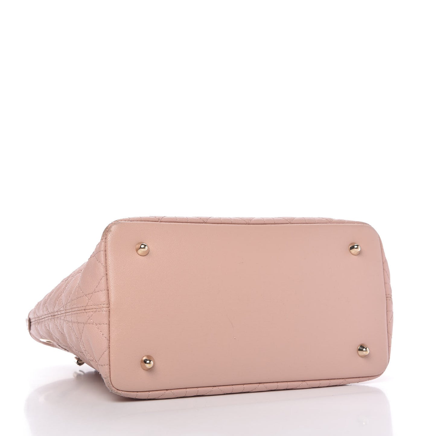 Coated Canvas Cannage Mini Panarea Tote Light Pink