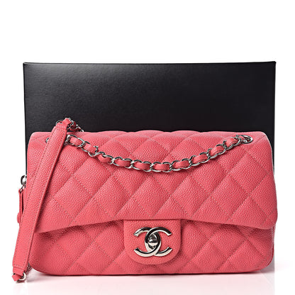 Chanel Caviar Quilted Medium Easy Flap Coral 10 of 10