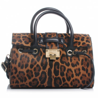 Jimmy Choo Calf Hair Leopard Print Medium Rosalie Satchel 1 of 8
