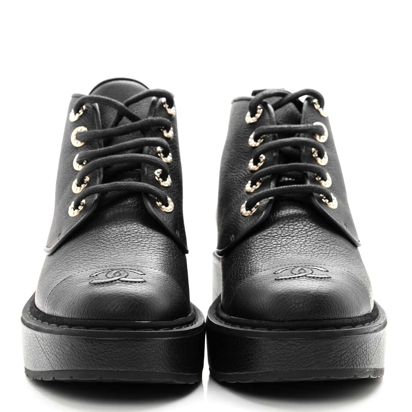 Buffalo Pearl Lace Up CC Combat Short Boots 38 Black