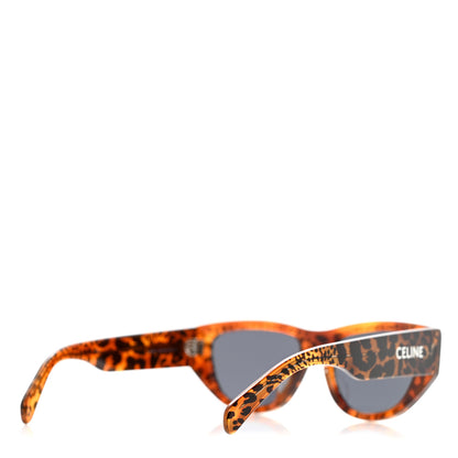 Celine Acetate Square Sunglasses CL40278U Leopard Havana 4 of 9