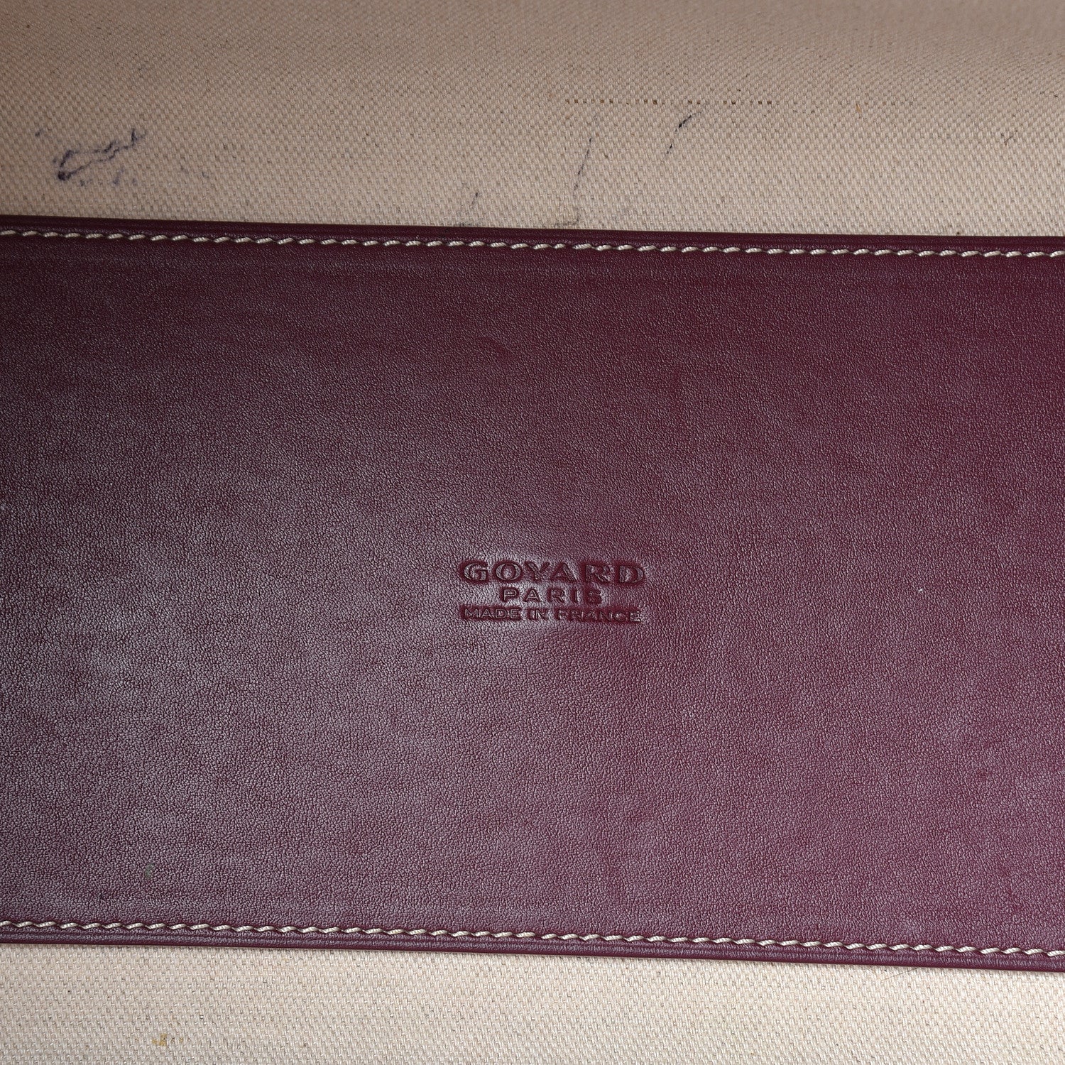 Goyard Goyardine Marquises Tote Burgundy 8 of 14
