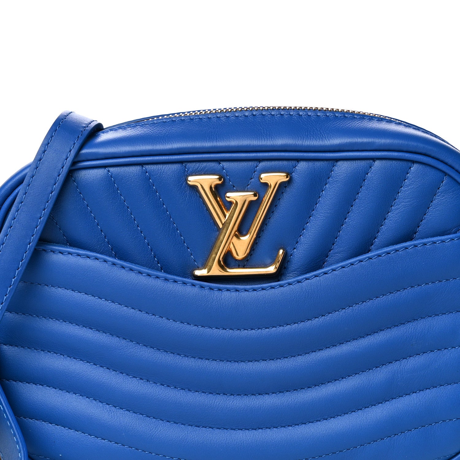 Louis Vuitton Calfskin New Wave Camera Bag Bleu Neon 8 of 19