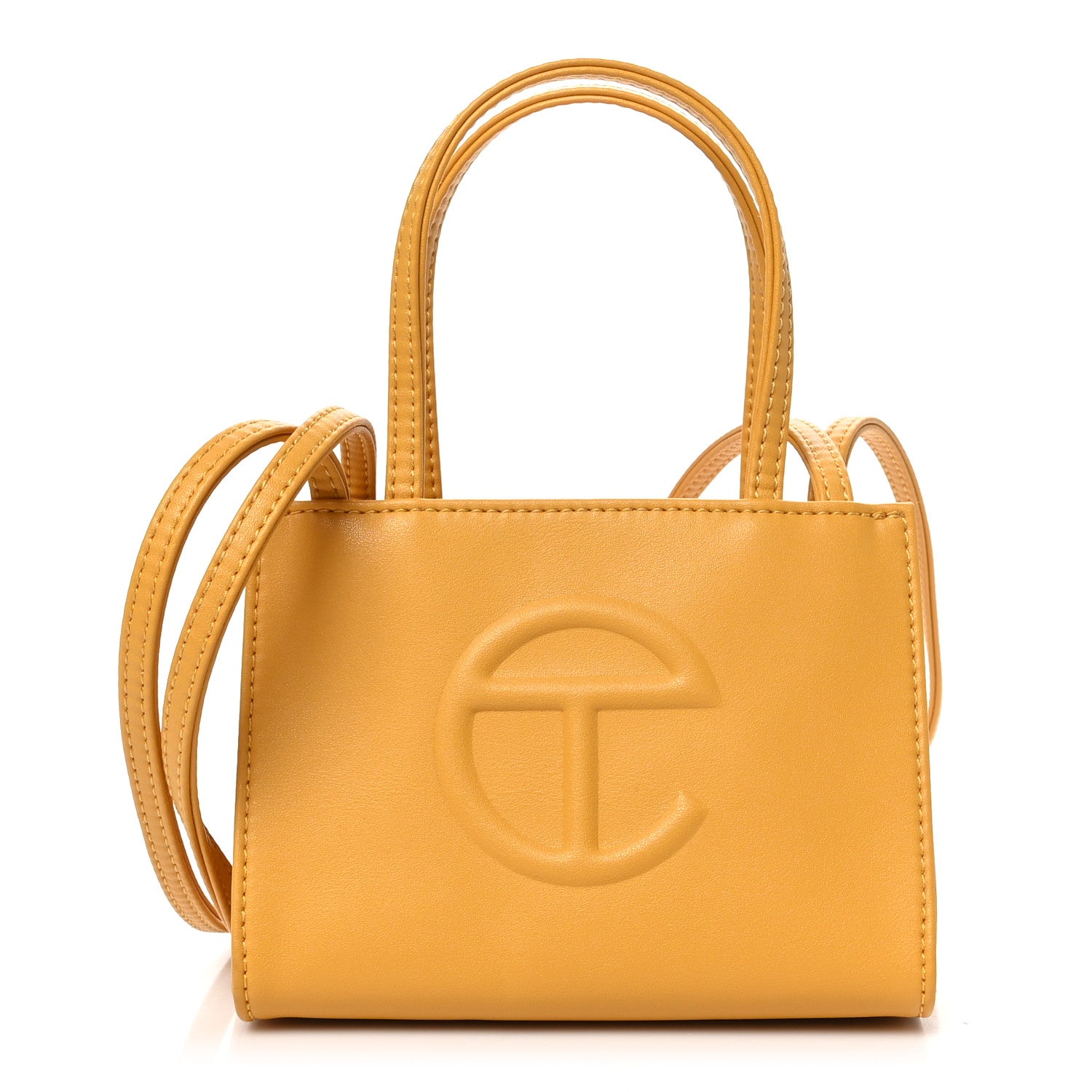 Telfar Vegan Leather Small Shopping Bag Mustard 1 of 9