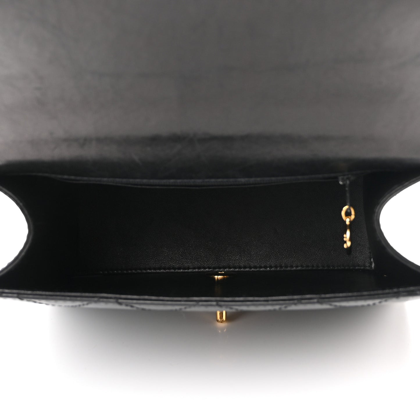 Patent Medium Kelly Flap Black