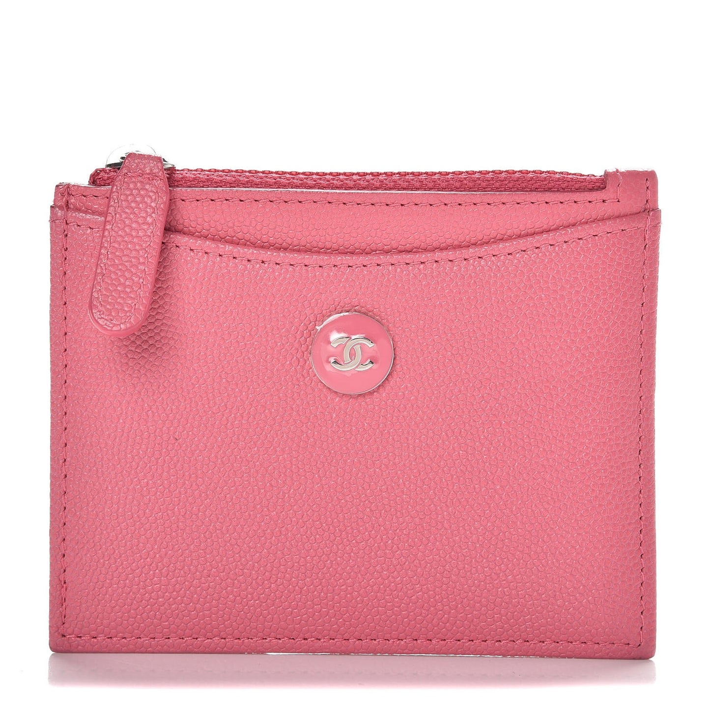 Caviar CC Zip Card Holder Pink