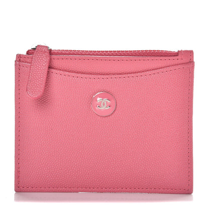 Chanel Caviar CC Zip Card Holder Pink 1 of 8