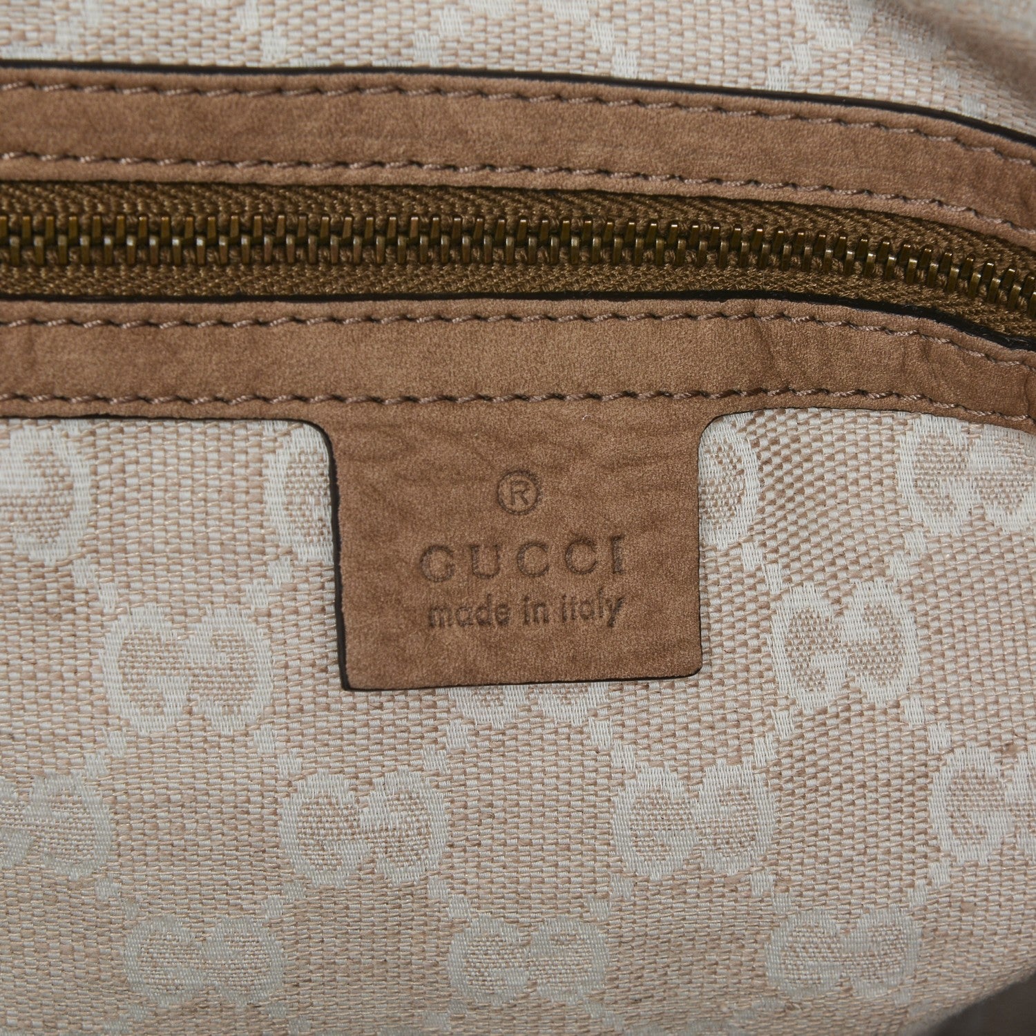Gucci Nubuck Large Soft Stirrup Shoulder Bag Light Brown 6 of 8