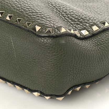 Valentino Garavani Pebbled Calfskin Small Rockstud Flip-Lock Messenger Bag Oasis 7 of 10