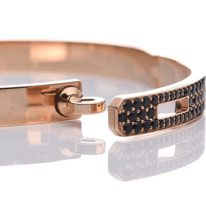 Hermes 18K Rose Gold Black Spinel PM Kelly Bracelet SH 4 of 6