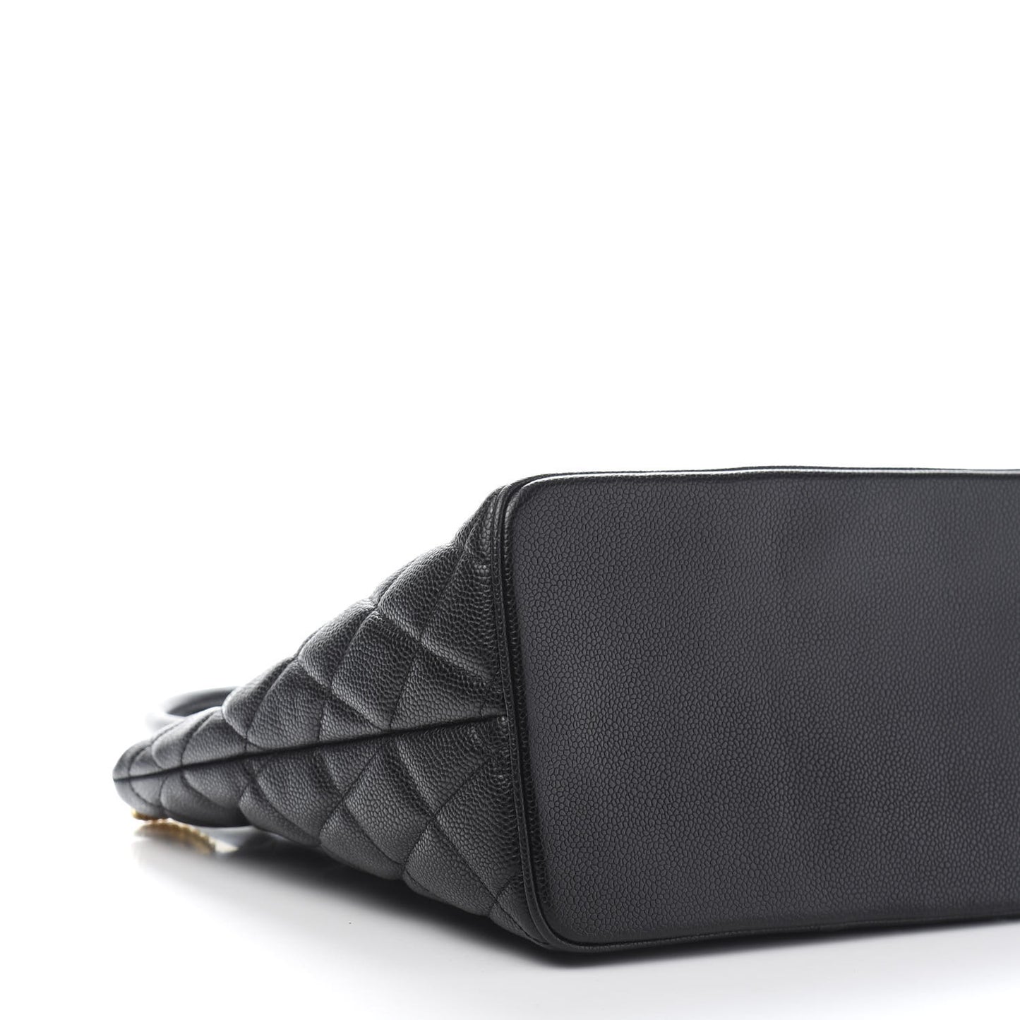 Caviar Quilted Medallion Tote Black