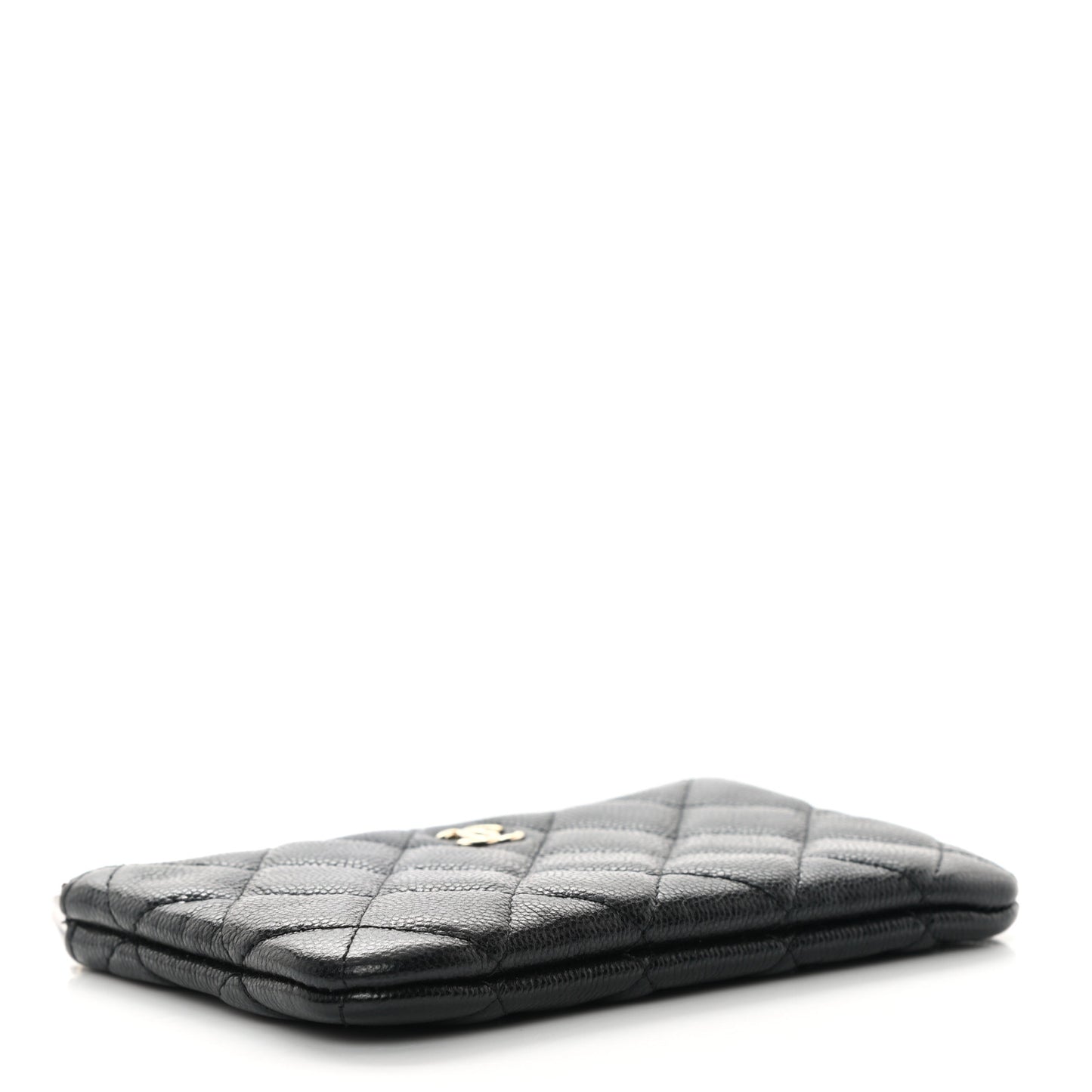 Caviar Quilted Small Cosmetic Case Black