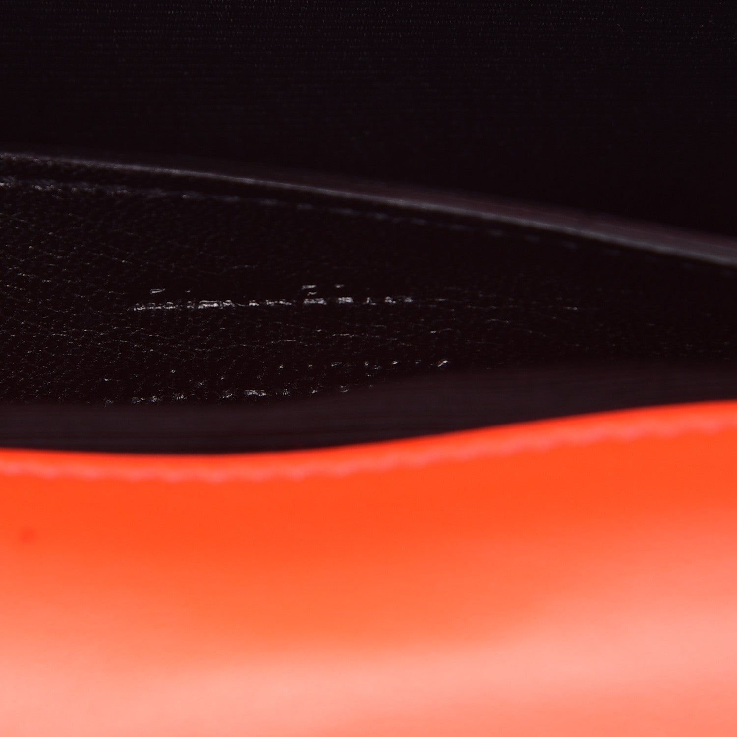 Saint Laurent Calfskin Classic Monogram Clutch Neon Orange 7 of 7