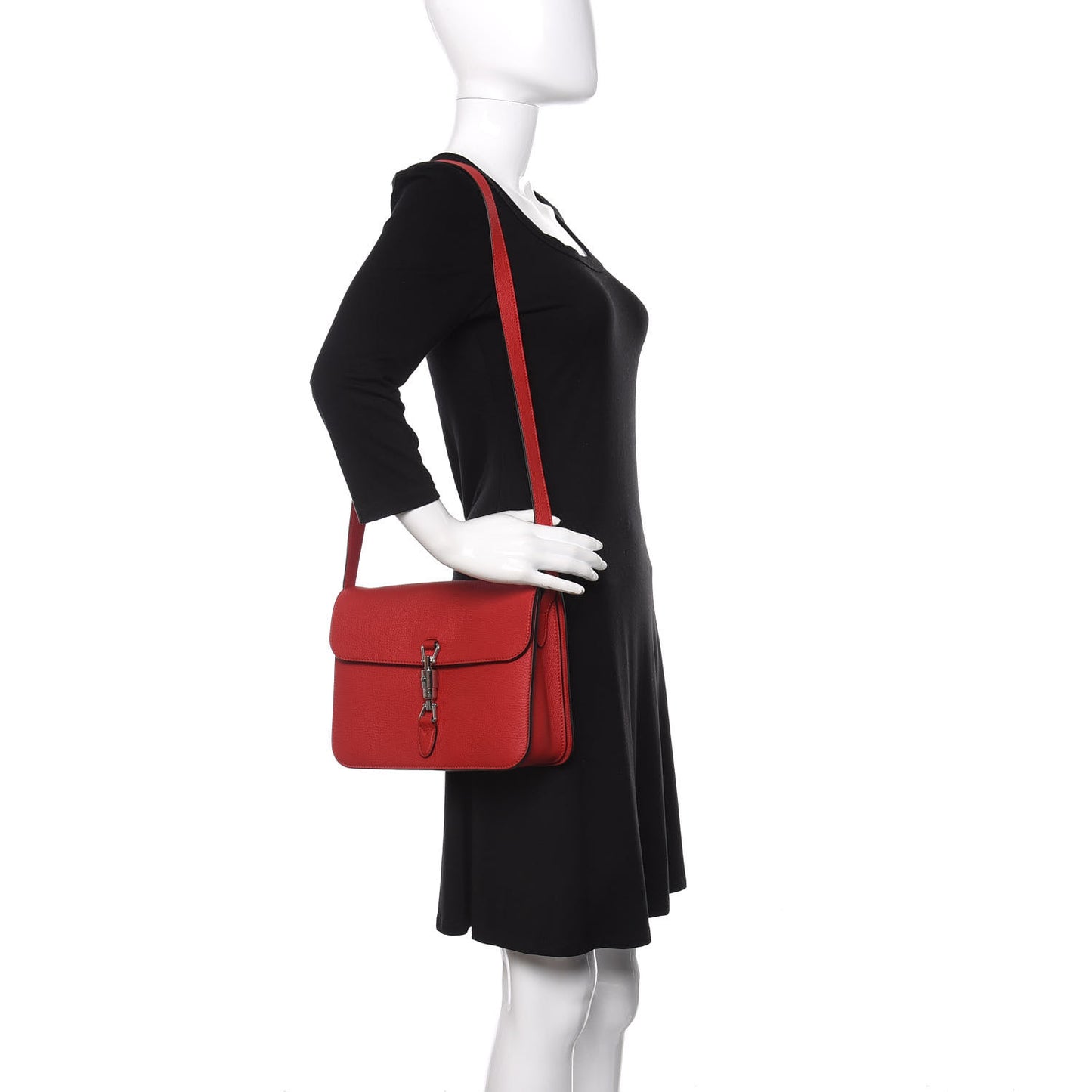Soft Calfskin Small Jackie Shoulder Bag Red