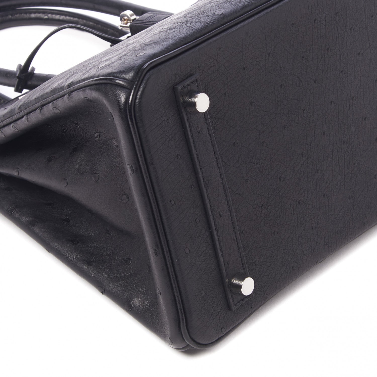 Hermes Ostrich Birkin 30 Black 7 of 33