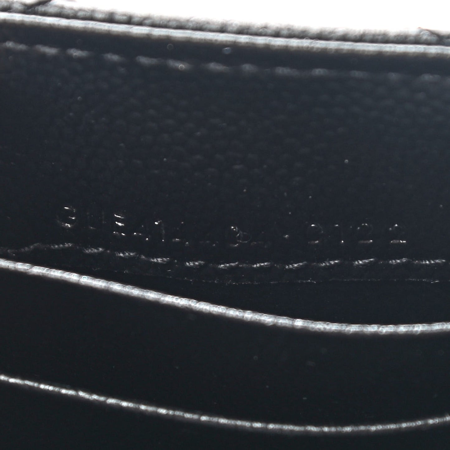Grain De Poudre Matelasse Chevron Small Monogram Envelope Wallet Black