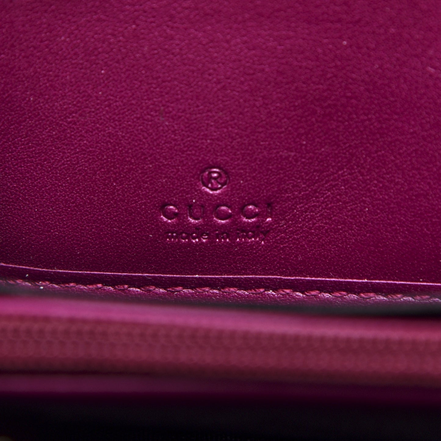 Velvet Matelasse GG Marmont Zip Around Wallet Fuchsia Violet Cyclamen