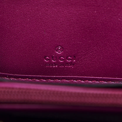 Gucci Velvet Matelasse GG Marmont Zip Around Wallet Fuchsia Violet Cyclamen 8 of 8