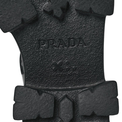 Prada Foam Rubber Triangle Logo Monolith 55mm Cage Sandals 38 Black 6 of 8