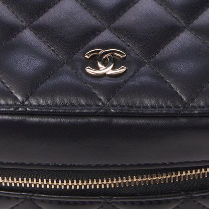 Chanel Lambskin Quilted Large Vanity Pouch Black 8 of 10